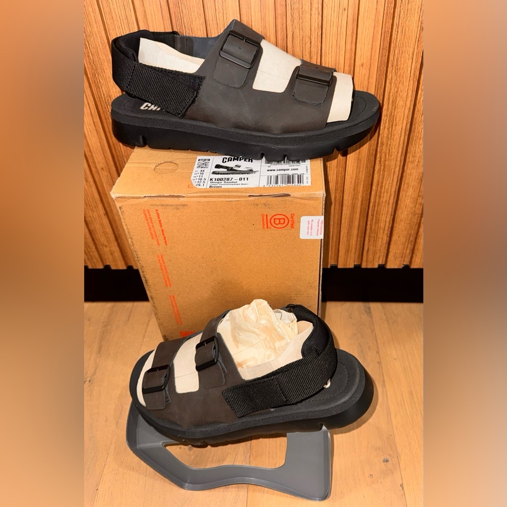 Camper Dark Brown Oruga Sandals